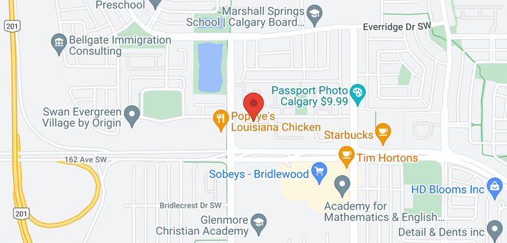 map of 1303 2395 Eversyde Avenue SW